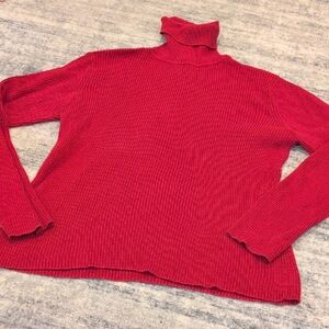 Elegant Scarlet Turtleneck Sweater